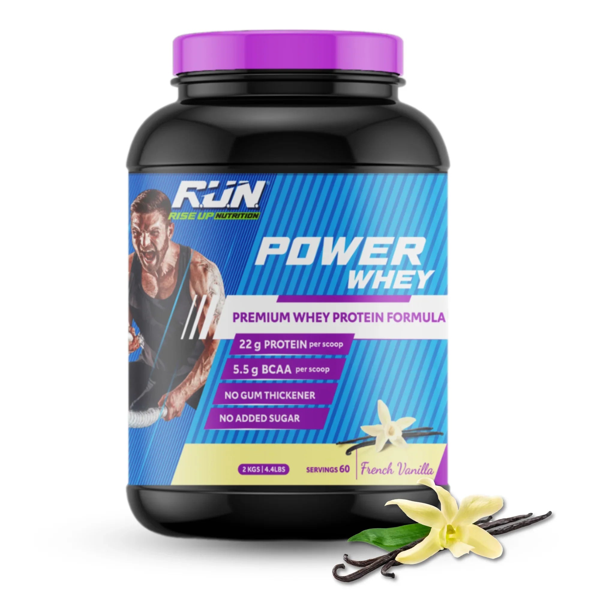 Power Whey Protein 2kg Vanilla | Rise Up Nutrition UAE