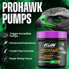 Prohawk Pumps, Advance Pre-workout, Crash Free, Pure Energy, Sharp Focus & More Pumps, 30 Servingss - Fruit Punch