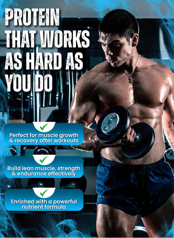 Power Whey Protein 2kg, Premium Whey Powder, 22g Protein, 5.5g BCAA, Non-GMO, Gluten free, Soy free, 4.40 Lbs - Dutch Choco