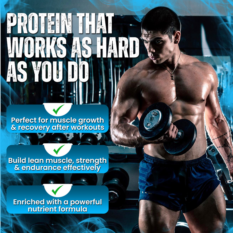 Power Whey Protein 2kg, Premium Whey Powder, 22g Protein, 5.5g BCAA, Non-GMO, Gluten free, Soy free, 4.40 Lbs - Cookie n Cream - Rise Up Nutrition