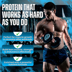 Power Whey Protein 2kg, Premium Whey Powder, 22g Protein, 5.5g BCAA, Non-GMO, Gluten free, Soy free, 4.40 Lbs - Vanilla - Rise Up Nutrition