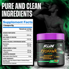 Prohawk Pumps, Advance Pre-workout, Crash Free, Pure Energy, Sharp Focus & More Pumps, 30 Servingss - Fruit Punch