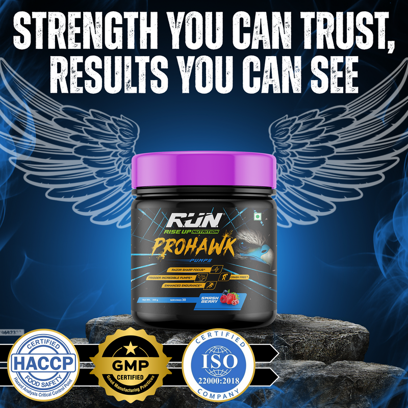 Prohawk Pumps, Advance Pre-workout, Crash Free, Pure Energy, Sharp Focus & More Pumps, 30 Servingss - Smash Berry