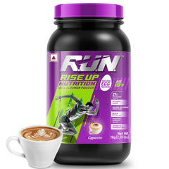 100% Egg White Protein Powder, Natural Egg Protein, 27g Protein, 14g EAA, Lactose Free, Soy Free, Gluten Free, 2.20 lbs/1 kg, 28 Servings, Cappuccino - Rise Up Nutrition