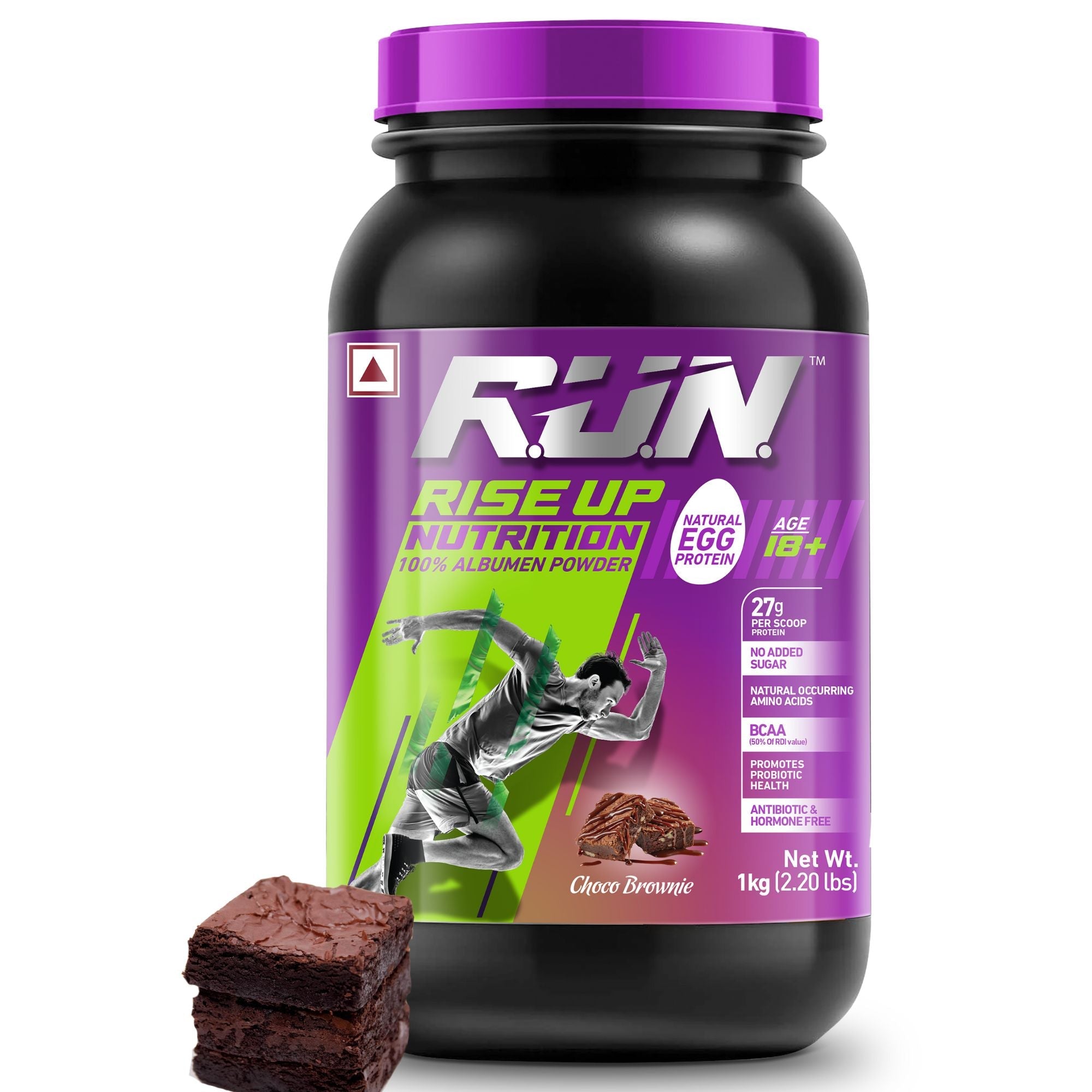 Choco Rise Egg White Protein Powder Choco Brownie 1kg | RUN UAE – Rise Up Nutrition