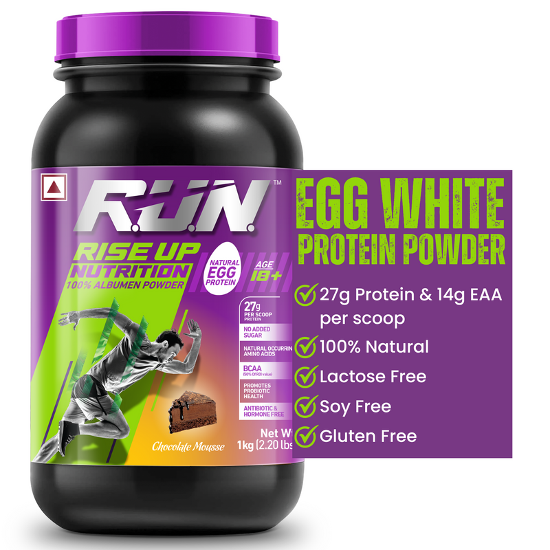 100% Egg White Protein Powder, Natural Egg Protein, 27g Protein, 14g EAA, Lactose Free, Soy Free, Gluten Free, 2.20 lbs/1 kg, 28 Servings, Chocolate Mousse - Rise Up Nutrition