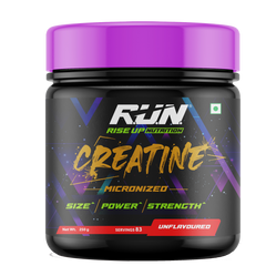 100% Creatine Micronized Unflavored 83 Servings 250g - Rise Up Nutrition